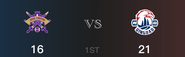 首节比分，青岛21-16领先北控，吕俊虎5分